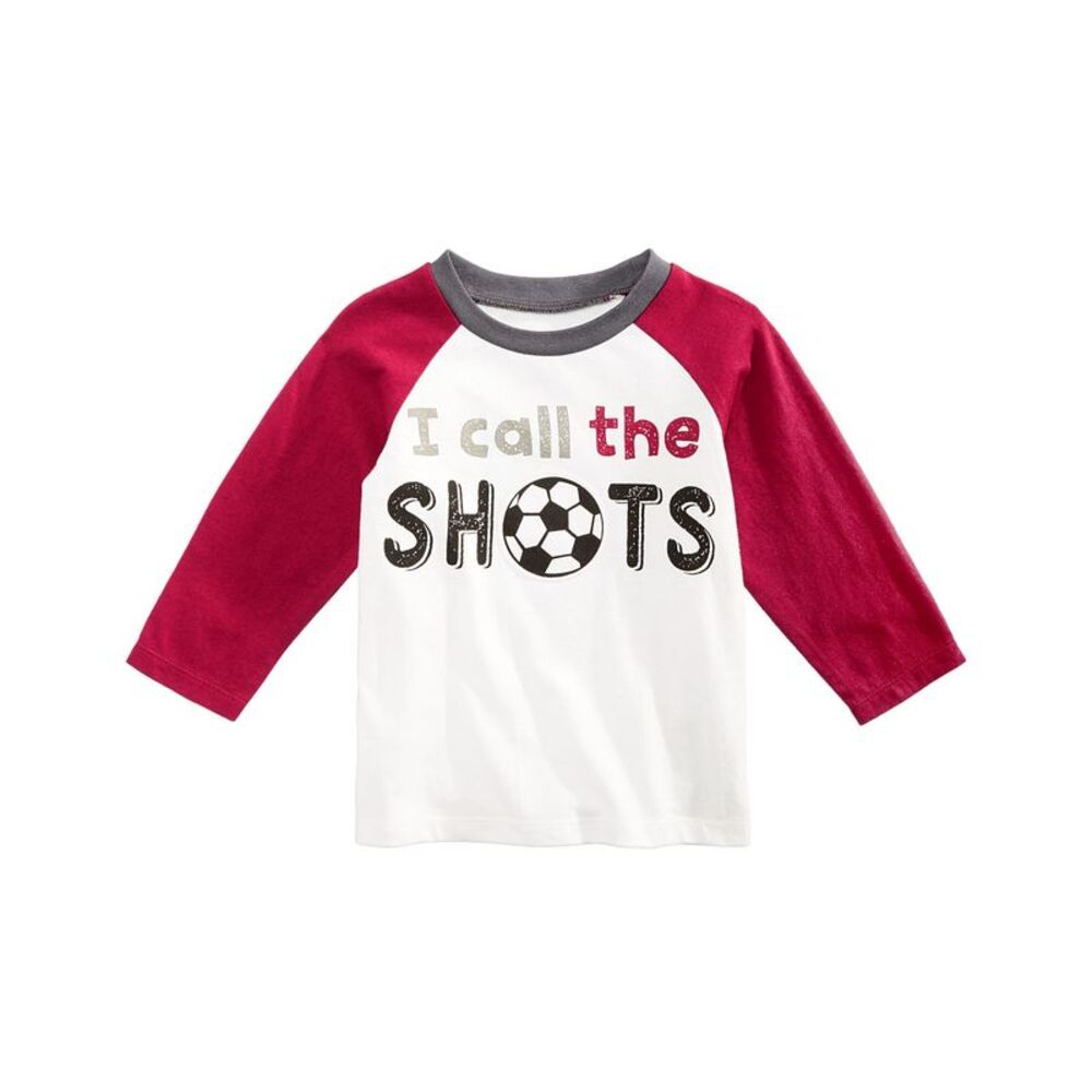 First Impressions Baby Boys Cotton Long Sleeve Raglan Soccer T-Shirt
